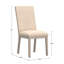 Chaise de salle à manger rembourrée en lin Irving Place Parsons-611458809-537581934