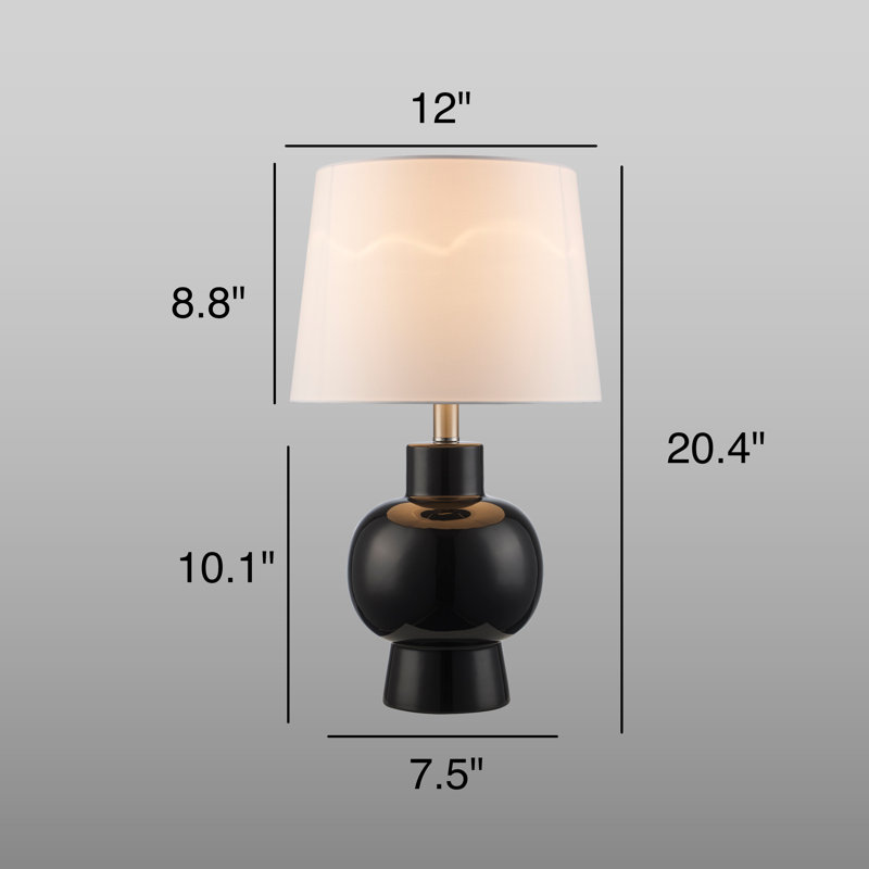 Lampe de table en céramique Harlo, Noir