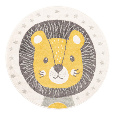 Tapis jaune / gris / ivoire Whimsy