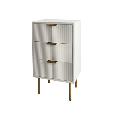 36 cm W Iron Bedside Table