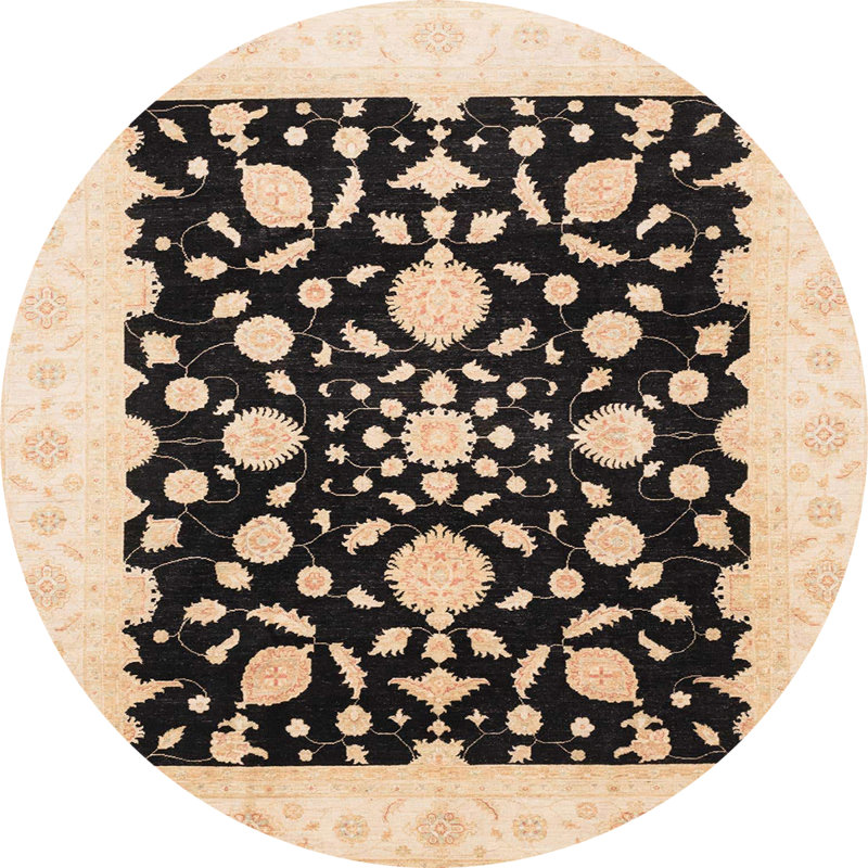 Colzie Abstract Indoor Rug, Round 5'