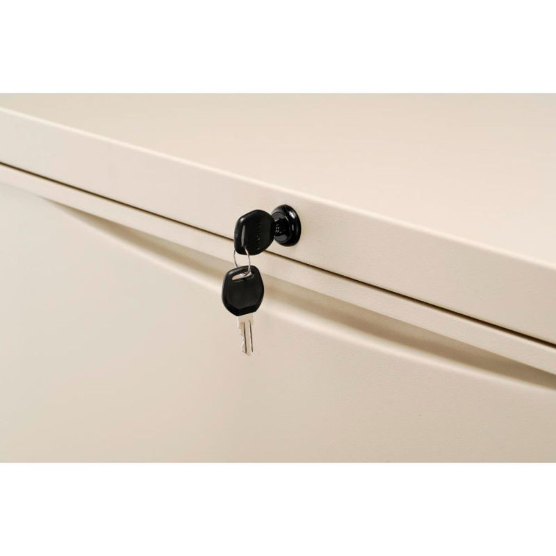 Putty 36" Steel 4-Drawer Lockable Lateral File Cabinet