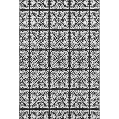 Tapis noir Prisco lavable à la machine de qualité supérieure