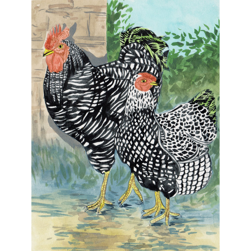Rooster In The Yard I by Melissa Wang - Wrapped Canvas Print, 46 cm H x 30 cm W