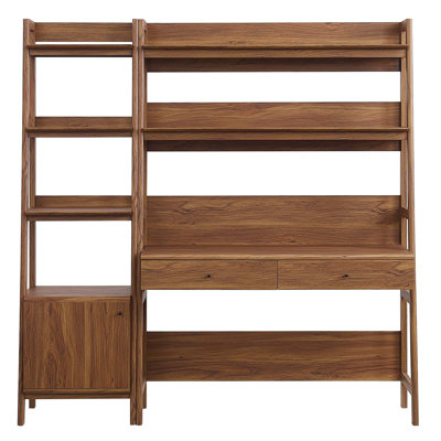 Bureau et bibliothèque en bois 2 pièces Modway Bixby