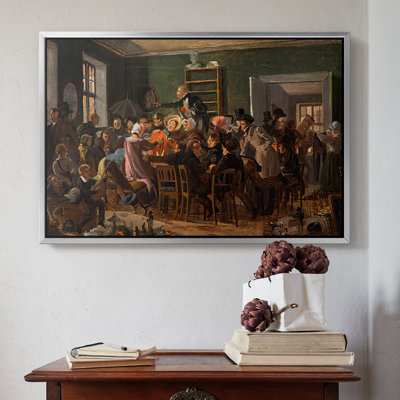 Une scène d'enchères, 1835 - Wilhelm Marstrand, toile tendue avec châssis