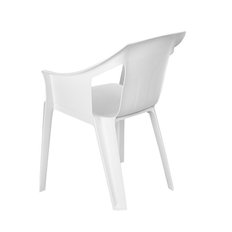 35.00cm H Stacking Armchair, White