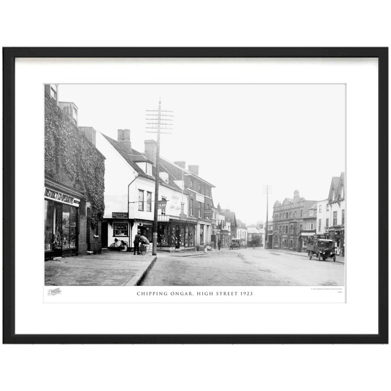 Chipping Ongar, High Street 1923 by Francis Frith - Single Picture Frame Print, 60cm H x 80cm W x 2.3cm D