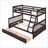 Twin-Over-Full Bunk Bed with 2 Storage Drawers, Pinewood Frame, No Box Spring Needed, Espresso Finish-818623256
