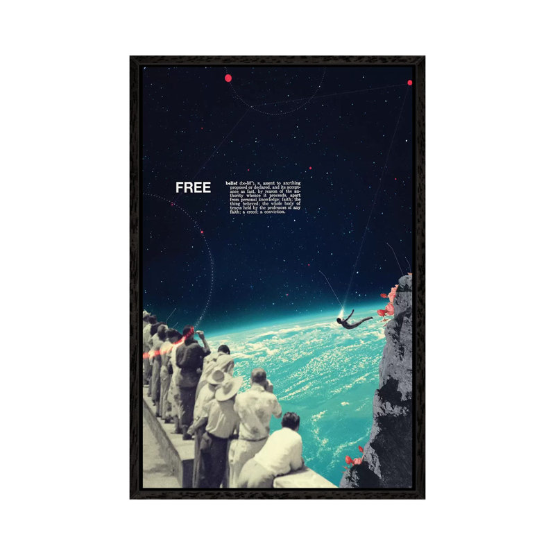 Free 1 Piece Wall Art on Canvas, 66.04cm H x 45.72cm W x 3.81cm D, Black Framed