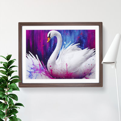 Swan Splash Vol.2 Abstract - Single Picture Frame Print