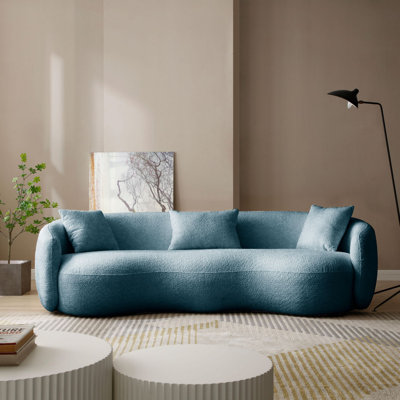Yazgur 93.6" Curved Modern Upholstered Sofa