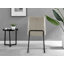 Edzard Statement 4 Person Round Dining Table Set in Luxury Stone Effect - Fabric Dining Chairs-88576130