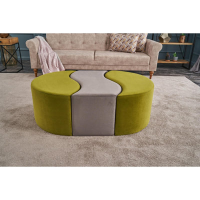 Leila 83cm Wide No Pattern Pouffe Ottoman