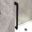 Porte de douche coulissante réversible avec quincaillerie carrée en noir avec panneau latéral de 36 po Sera l 48 po x P 36 po x H 75 po x H 10 mm-99099854