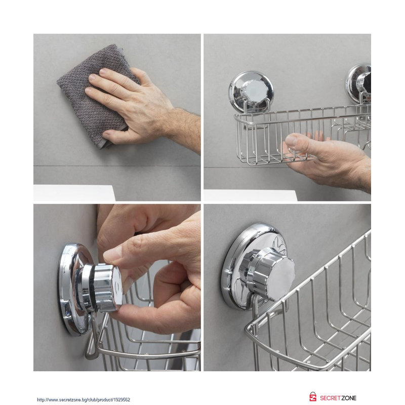 Panier de douche mural en acier inoxydable Montesha