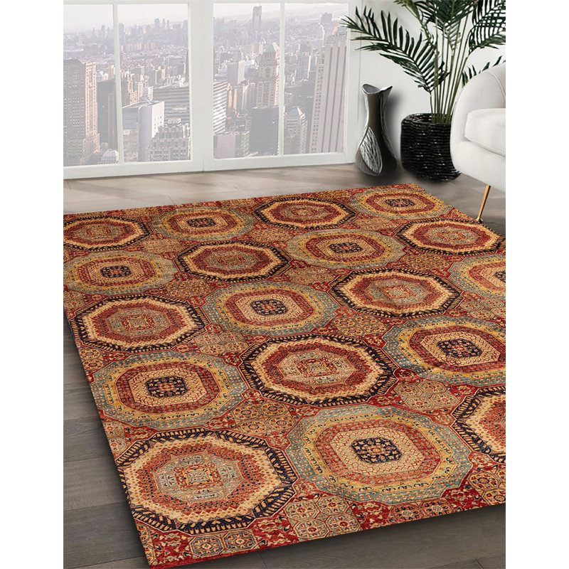 Tapis abstrait moderne 4147, Carré 5 pi