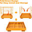 Cages de sécurité pour chariot élévateur 36 po x 36 po, panier de levage d'homme capacité 1200 lb, plateforme élévatrice pour chariot élévateur (sans roue)