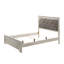 Lit à panneaux très grand contemporain avec revêtement beige et texture crocodile sur le bouton moderne de la tête de lit-1269460068