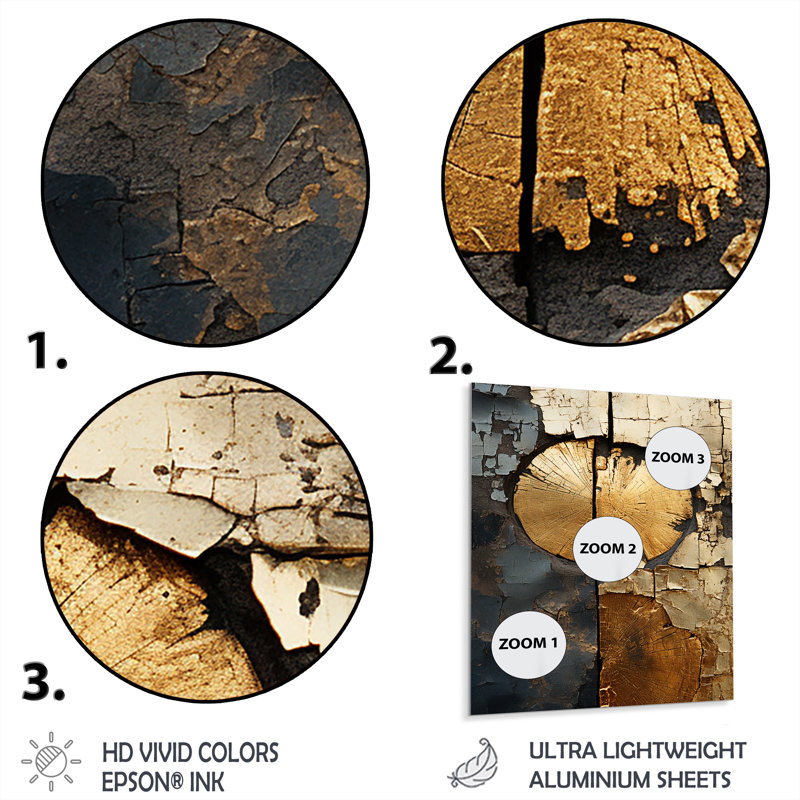 Abstract Graceful Woodland  Charm IV - Abstract Metal Wall Art Print, 40" H x 30" W x 1.5" D