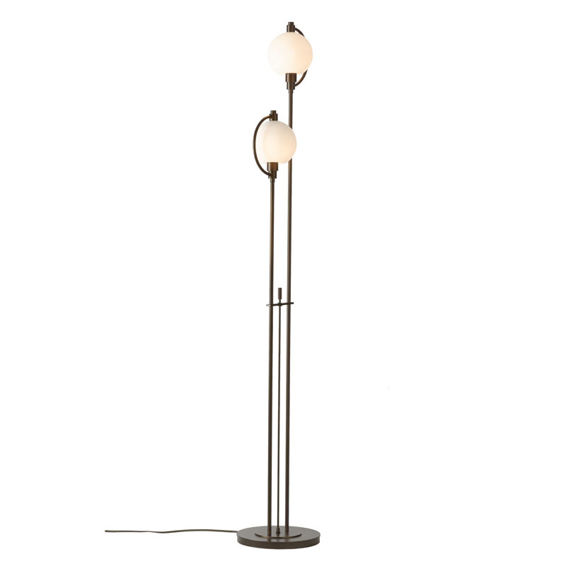 Pluto 68.1" Novelty Floor Lamp, Bronze, Opal