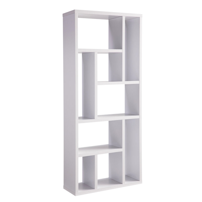 Bookcase In Pure White - Add Style To Your Living Room Display Shelf Organize And Beautify Area
