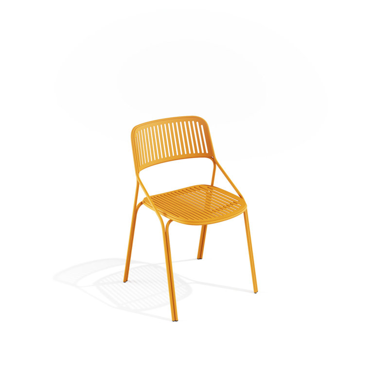 Chaise empilable sans accoudoirs Jos, Miel