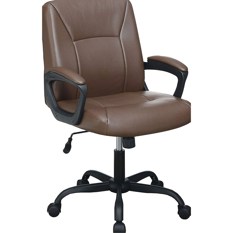 Chaise de bureau confortable et réglable, brun, hauteur d'assise pour une utilisation efficace