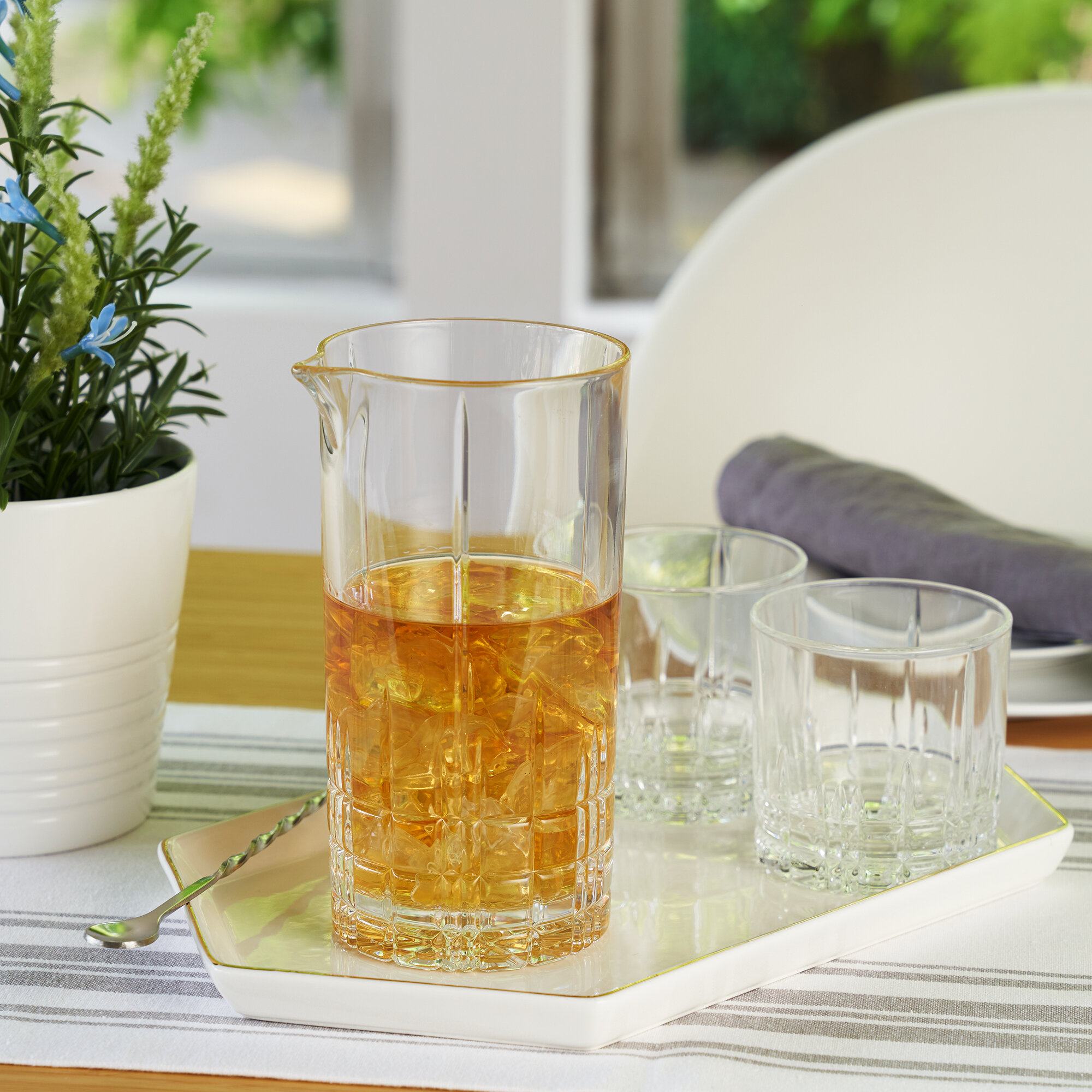 Highball Drinking Glasses Set of 4, Lead-Free Water Glasses. 13oz