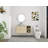 42" Wall-Mounted Bathroom Vanity Set - 5 Color Basin Options (White/Black/Marble Patterns) With Open Storage Shelf(Type D)-1724620087