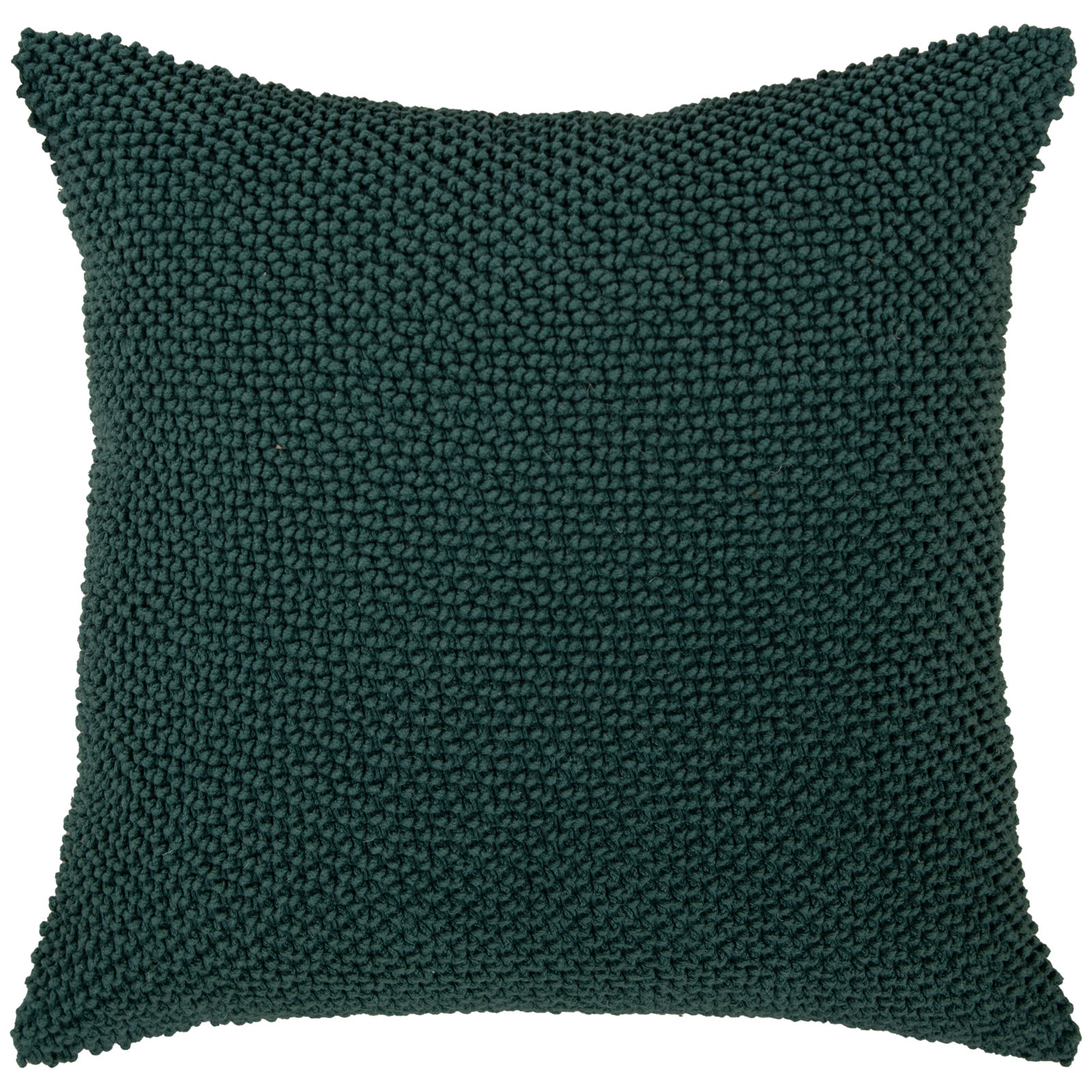 Mansel Textured Throw Pillow, Dark Green, Square 20", Polyester