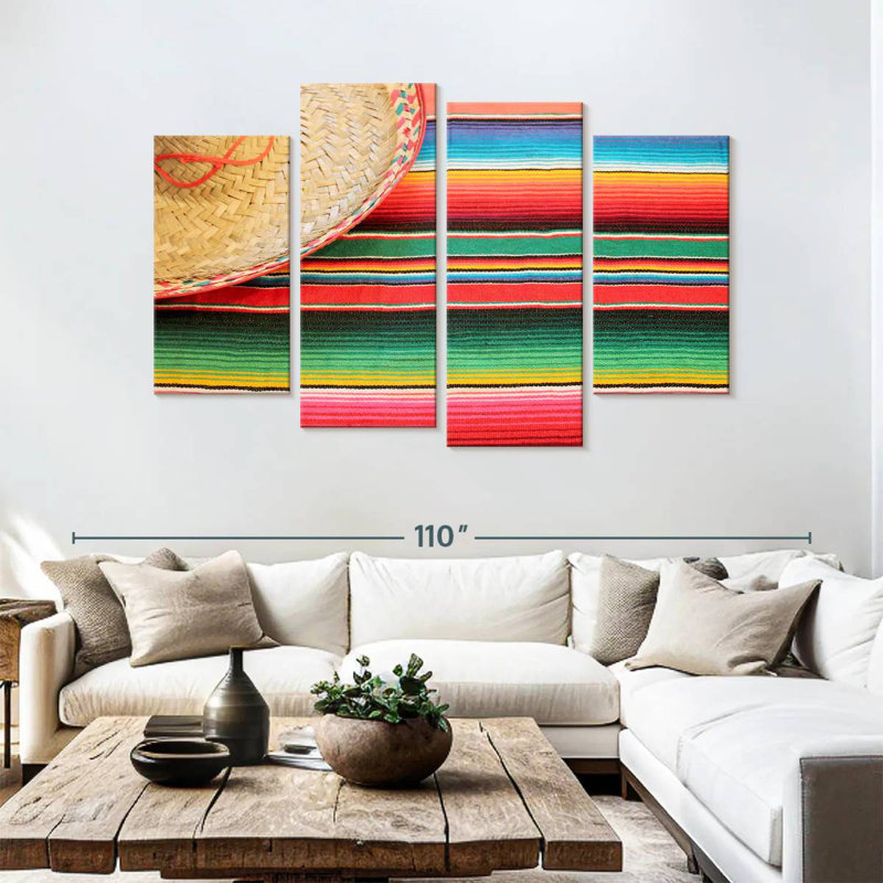 Poncho et sombrero mexicain Nicci, H 54 po x l 84 po