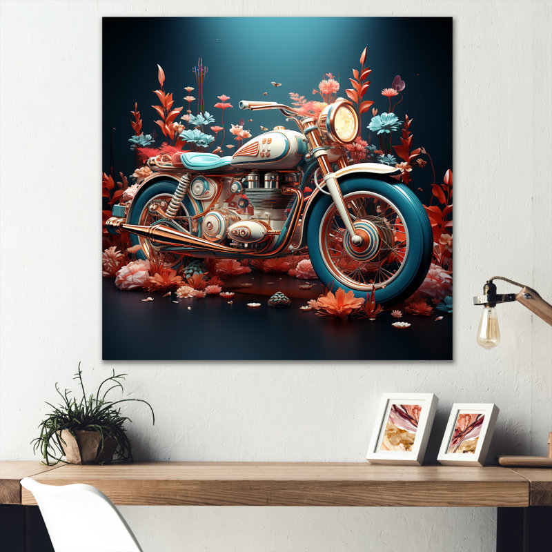 «Rustic Motocyle Odyssey I», reproduction sur toile, Toile tendue, 30" H x 30" W