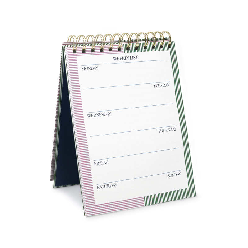 Weekly Desktop Planner, Petite Stripe