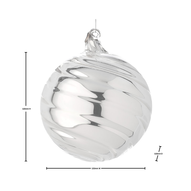 Ornement boule de verre 120mm 