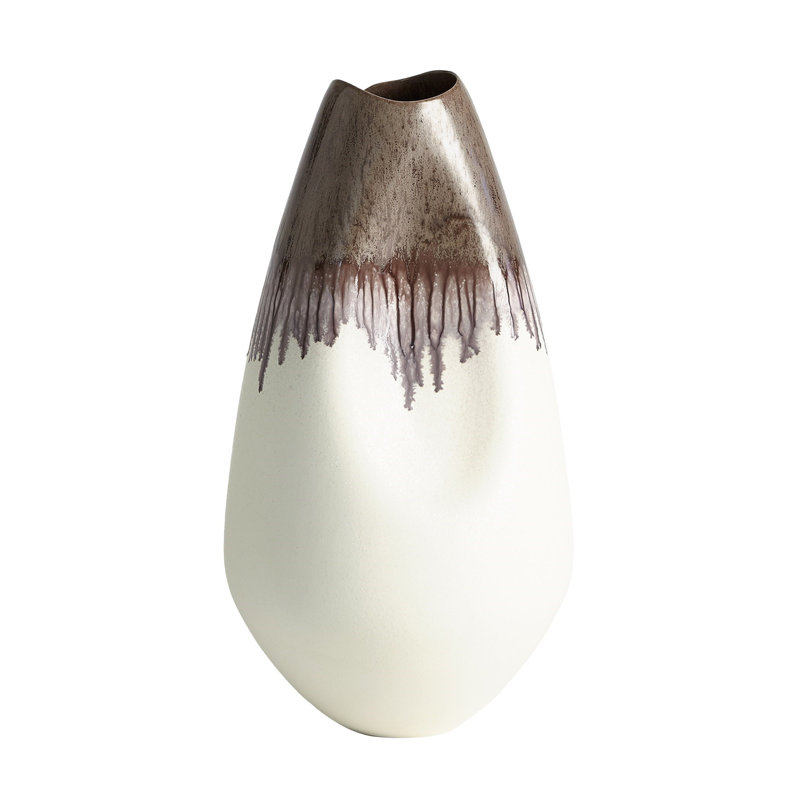 Vase de table en céramique fabriqué à la main, H 18,25 po x l 9,75 po x P 9,75 po
