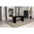 Houston Black Rectangular Double Pedestal Dining Table
