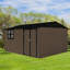 Remise de jardin en métal, remise avec fenêtre, tablettes pour l'extérieur-126590615