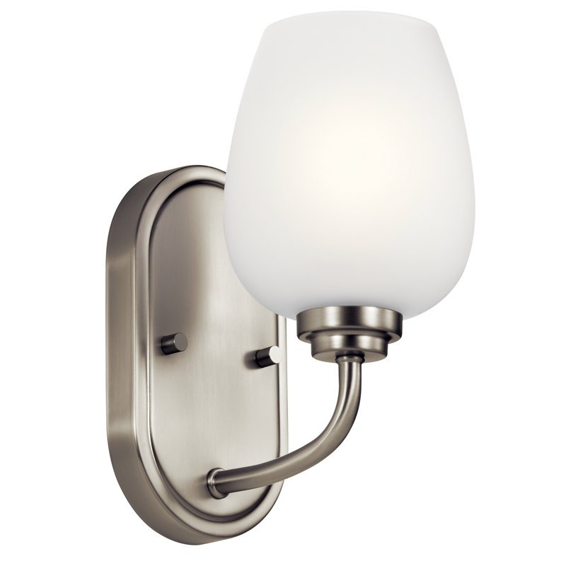Ursa Armed Sconce, Brushed Nickel