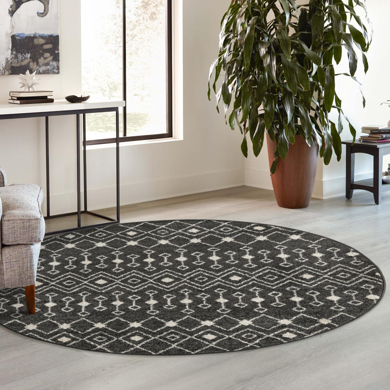 Abstract Indoor Rug, Round 10'