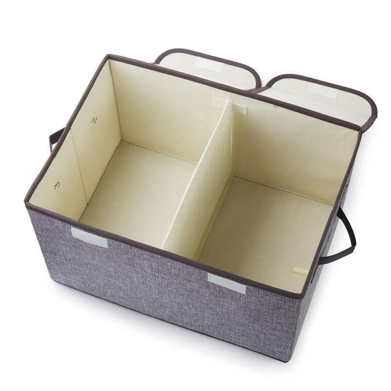 Rebrilliant Fabric Decorative Bin, Gray