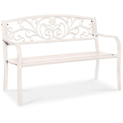 Banc de jardin en acier pour l'extérieur