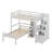 Kids Twin Loft Bed with Drawers-385413499