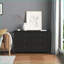 Buffet rétro en bois de bouleau massif noir Cabinets | Salon, traditionnel