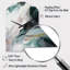 Horloge murale abstraite verte et blanche Contemplative Abstraction II - Marble-104240720