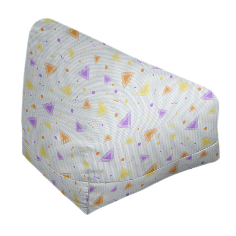 Petite chaise à sacs à billes & Leffel, Pas de bourre, Mauve et orange, H 120 po x L 2 po x P 60 po