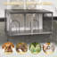 Metal Window Catio Waterproof Roof Cat Perch With Insect Net, Grey-891994524