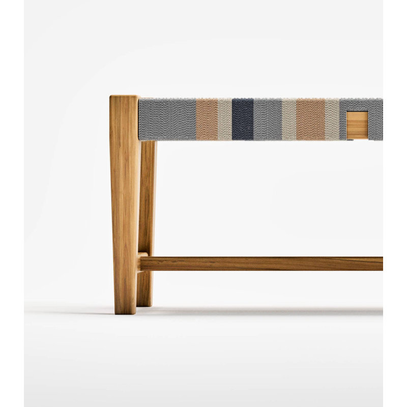 Masaya Upholstered Dining Bench, Natural/Serena