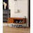 31.1" Brown Rectangular Solid Wood Shoe Storage
