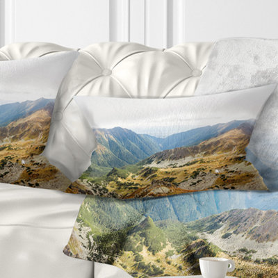 Mountains from Ostry Peak Tatras - Landscape Printed Pillow